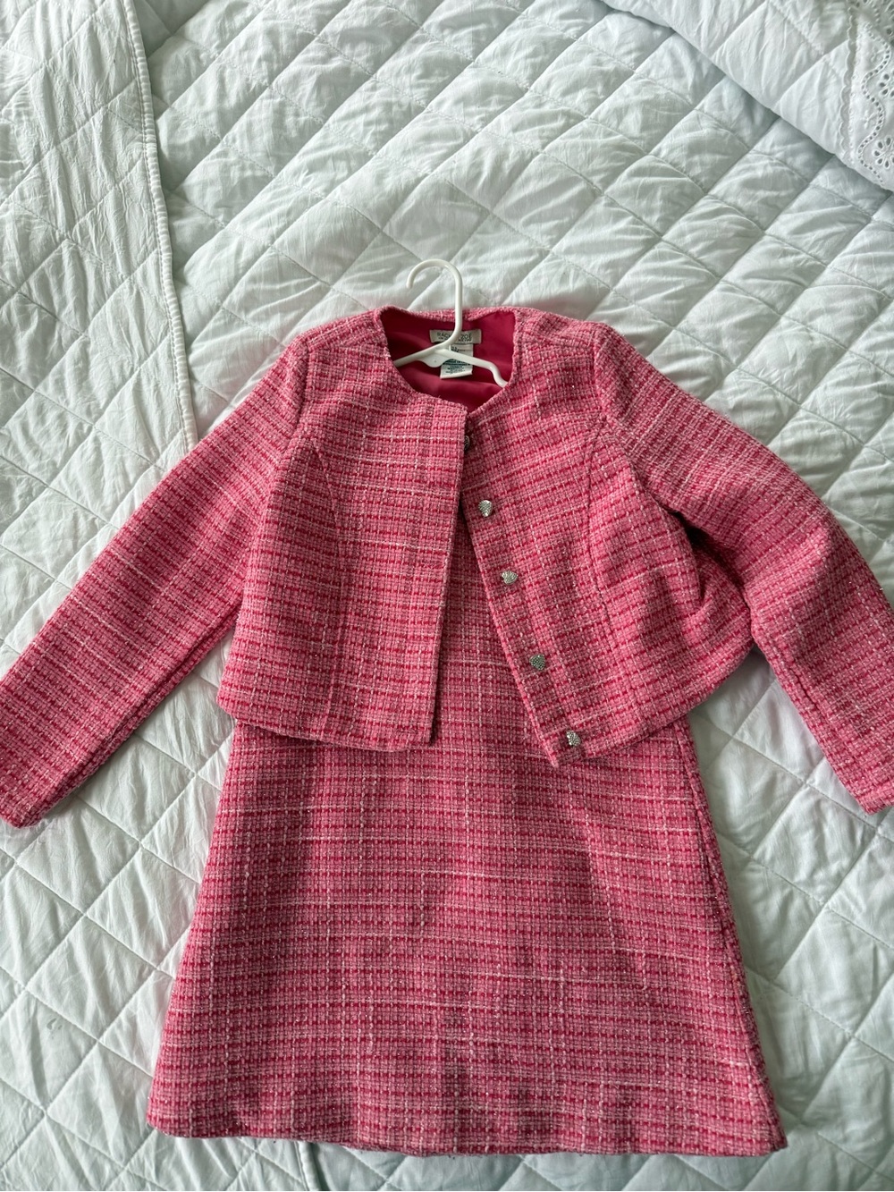 Rachel Zoe Pink Tweed Jacket & Skirt Set